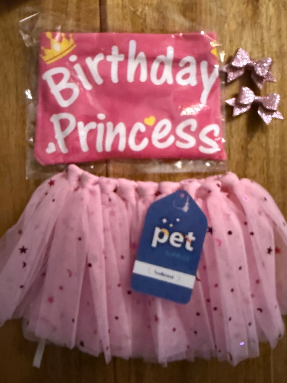 Birthday Princess Pink Pet Tutu Set
